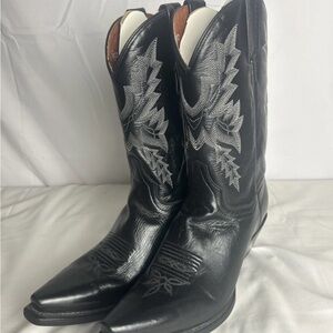 Dan Post Black Leather Western Boots